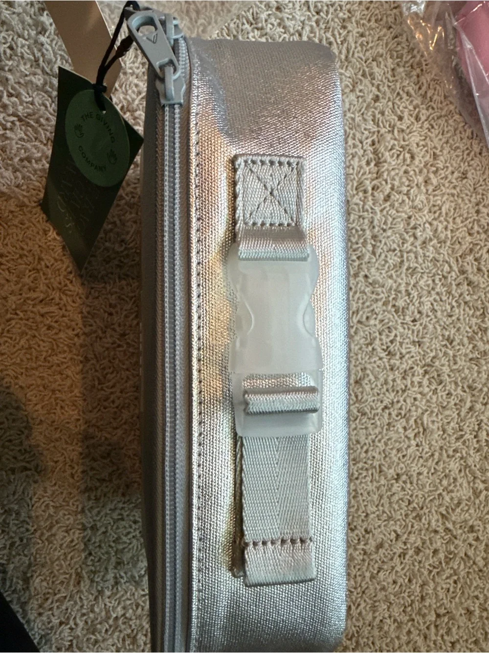 STATE Silver Metallic Rodgers Lunch Box NWT